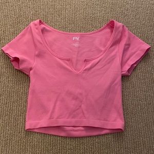 Pacsun Pink Crop Tee